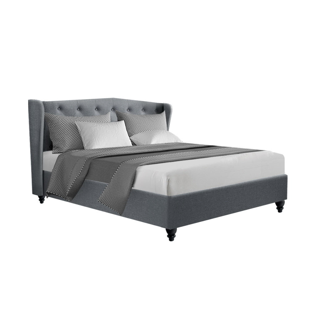 Korra Bed Frame Double Size Grey PIER