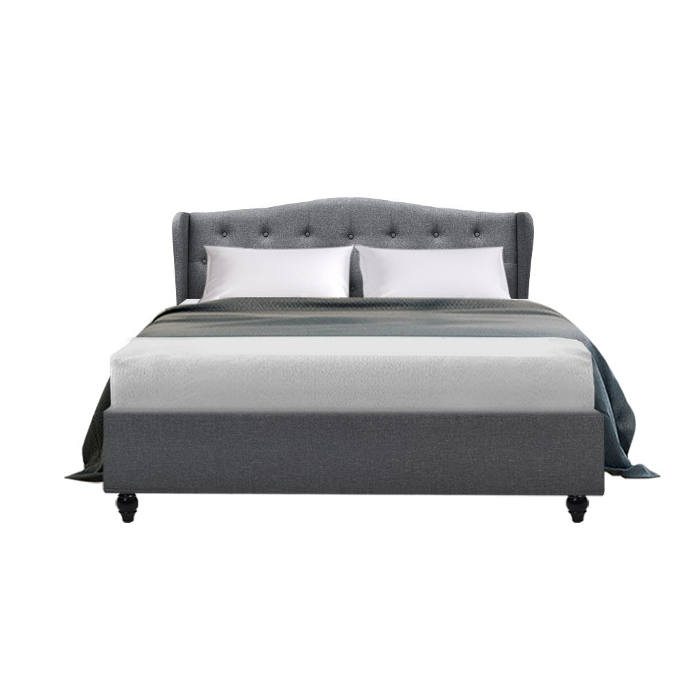 Korra Bed Frame Double Size Grey PIER