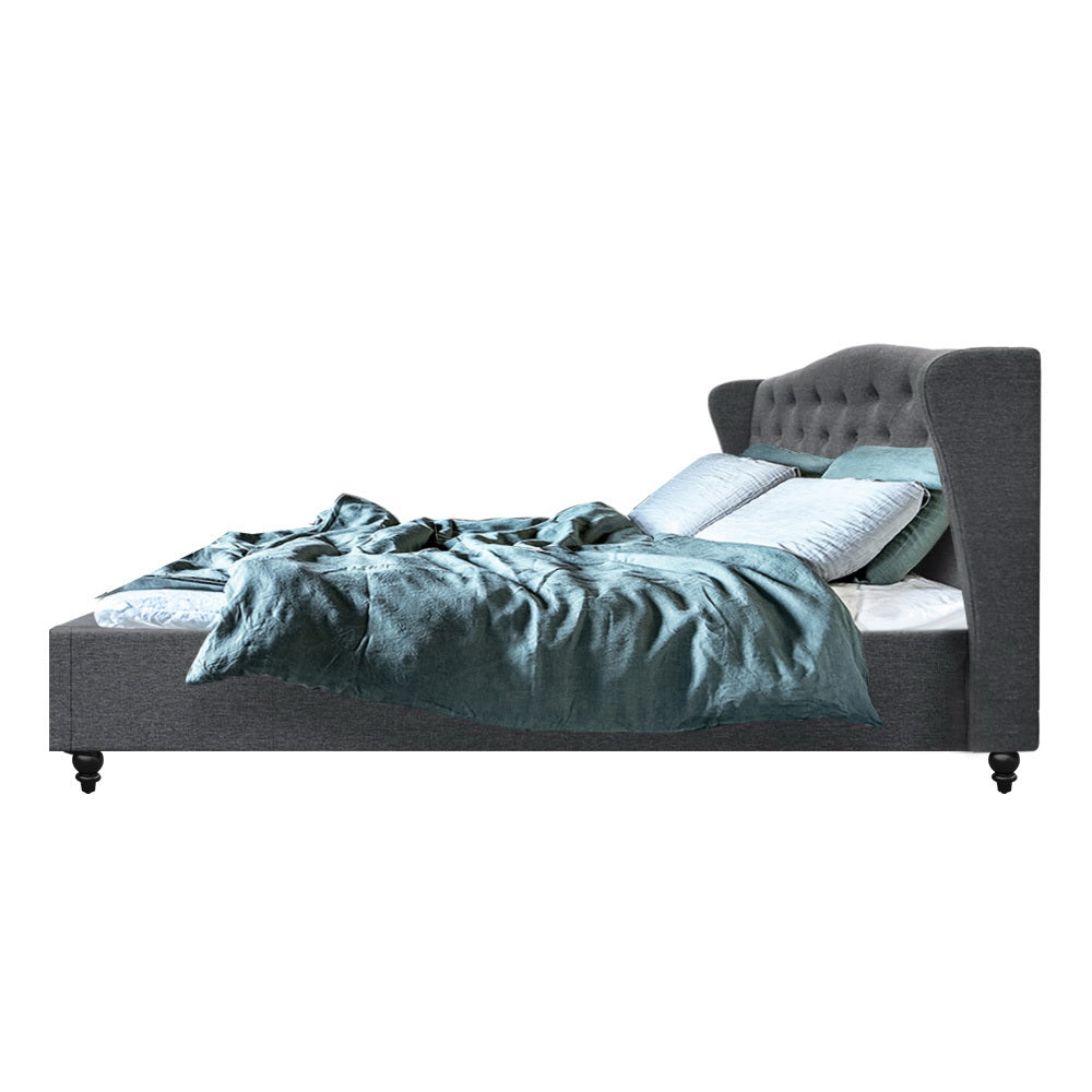 Korra Bed Frame King Size Grey PIER