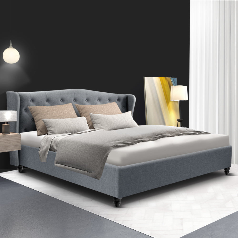 Korra Bed Frame King Size Grey PIER