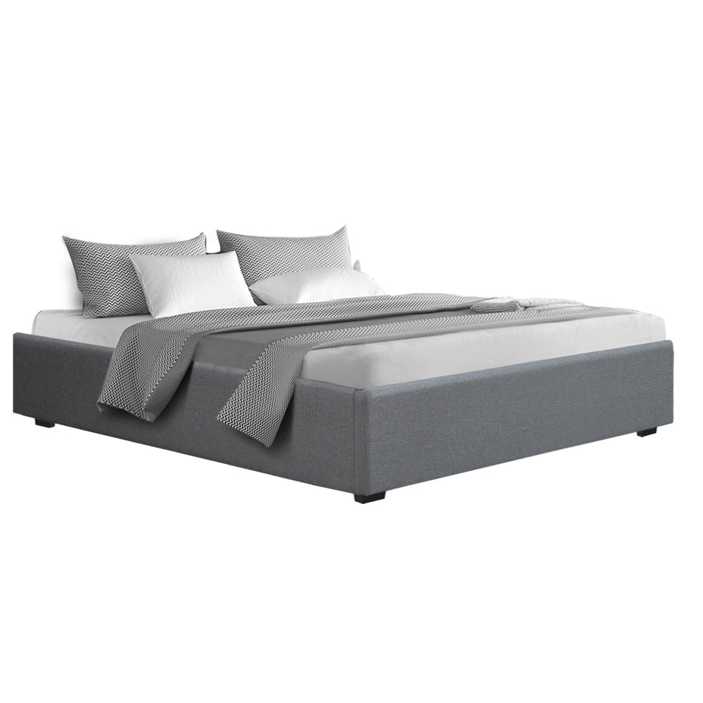 Korra Bed Frame King Size Gas Lift Base Grey TOKI