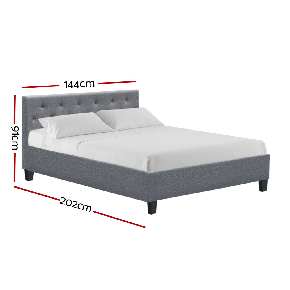 Korra Bed Frame Double Size Grey VANKE