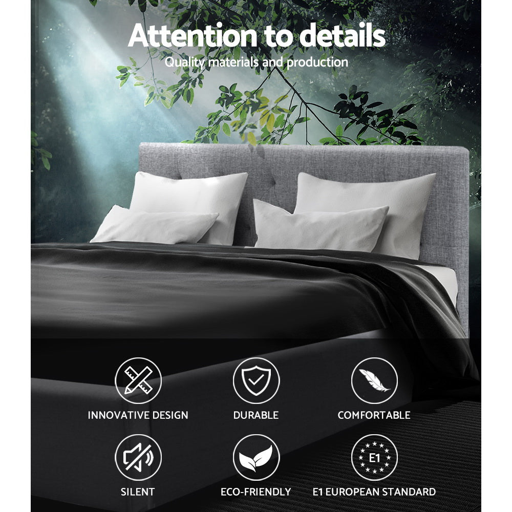 Korra Bed Frame Double Size Grey VANKE