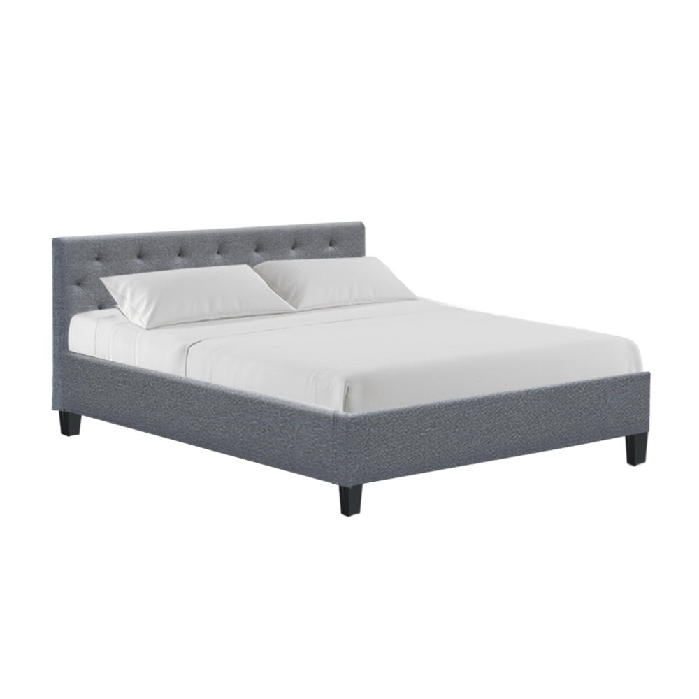 Korra Bed Frame Queen Size Grey VANKE