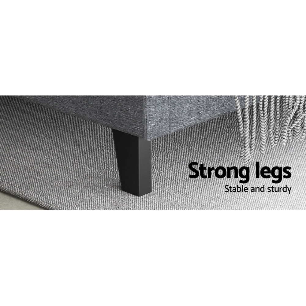 Korra Bed Frame Queen Size Grey VANKE