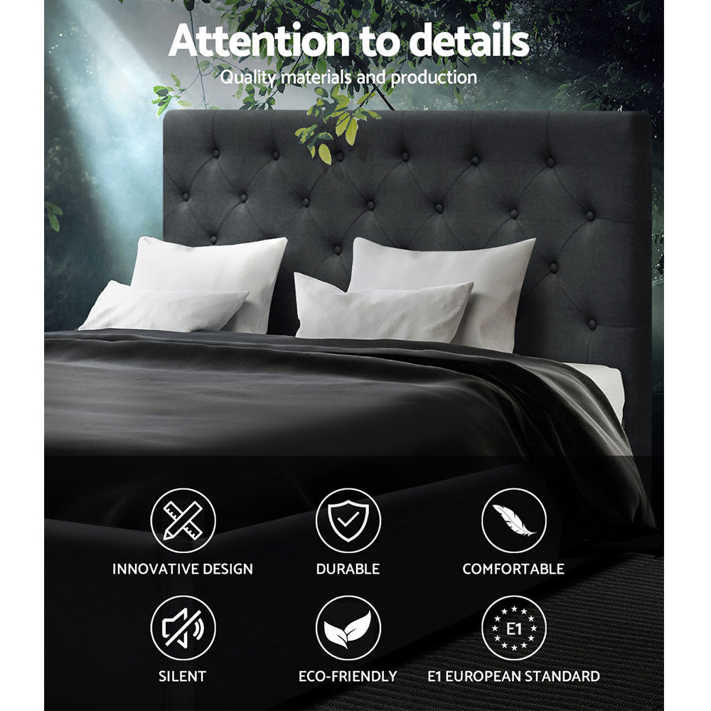 Korra Bed Frame Double Size Gas Lift Charcoal VILA