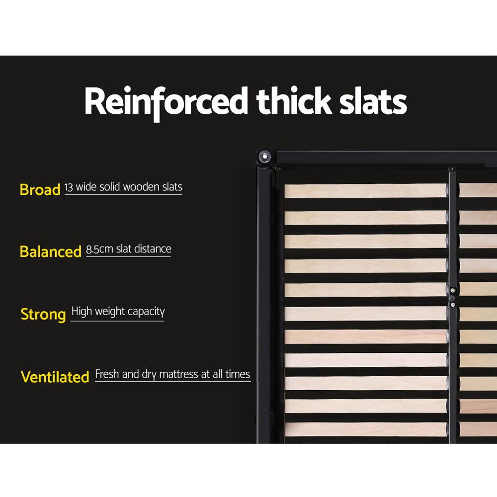 Korra Bed Frame King Size with 4 Drawers Charcoal MILA