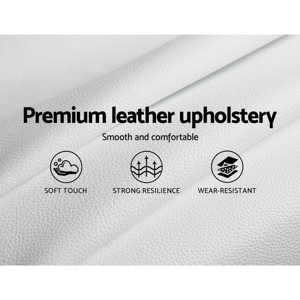 Korra Bed Frame Double Size Gas Lift White TIYO