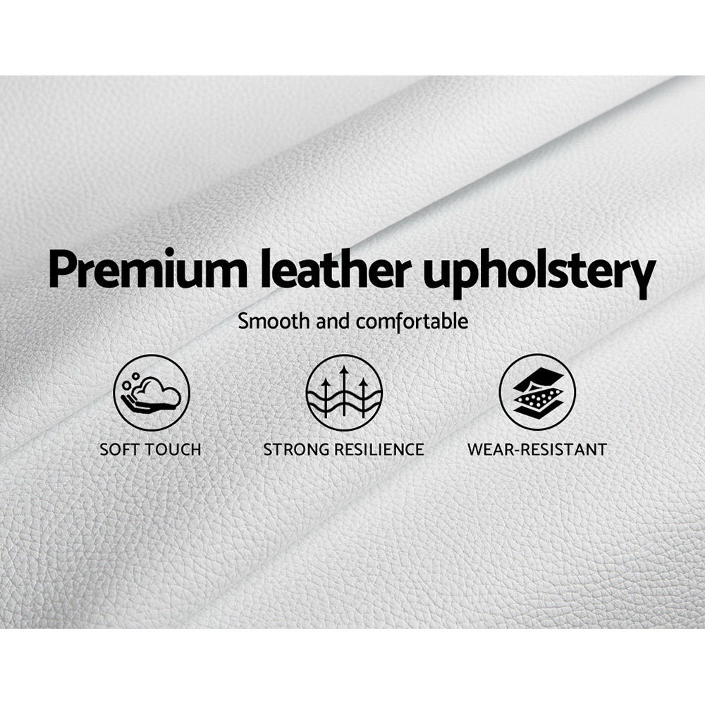 Korra Bed Frame King Size Gas Lift White TIYO