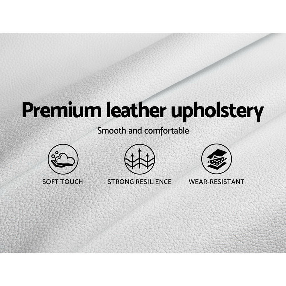 Korra Bed Frame Queen Size Gas Lift White TIYO