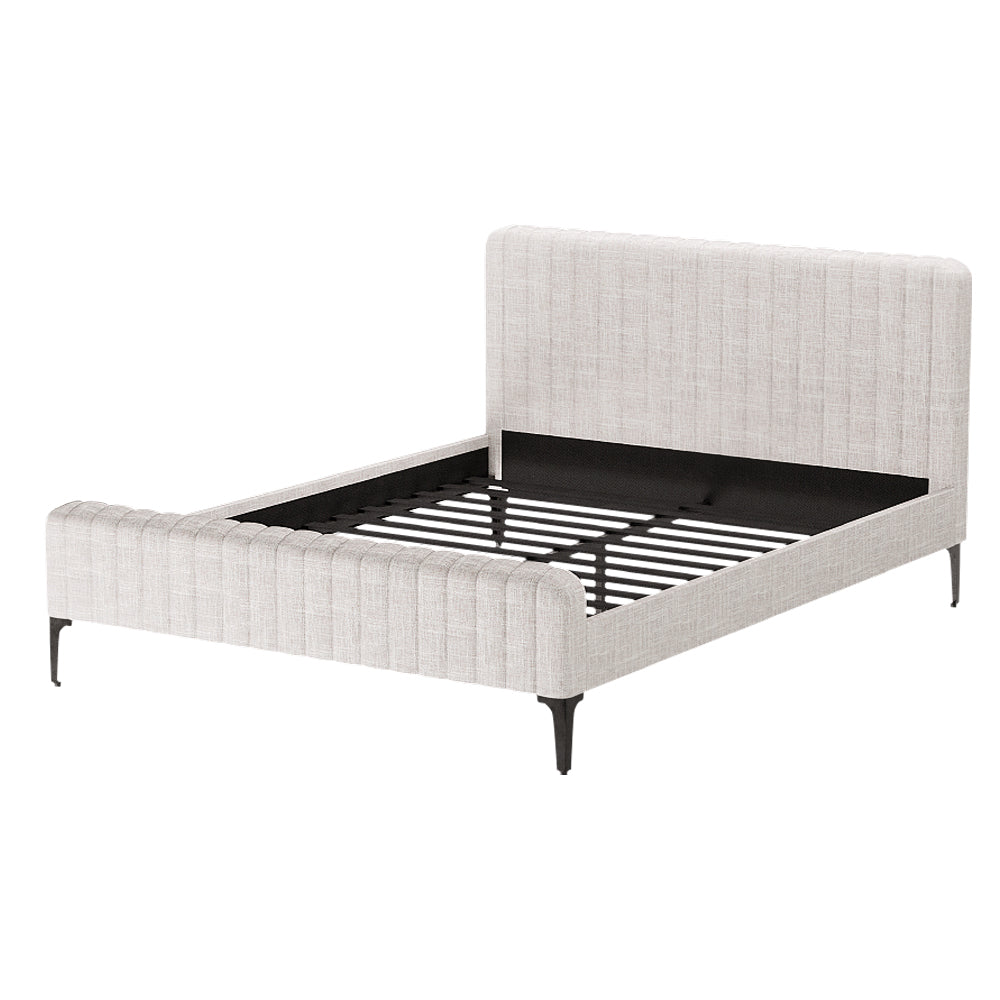 Korra Bed Frame Queen Size Beige AMMY