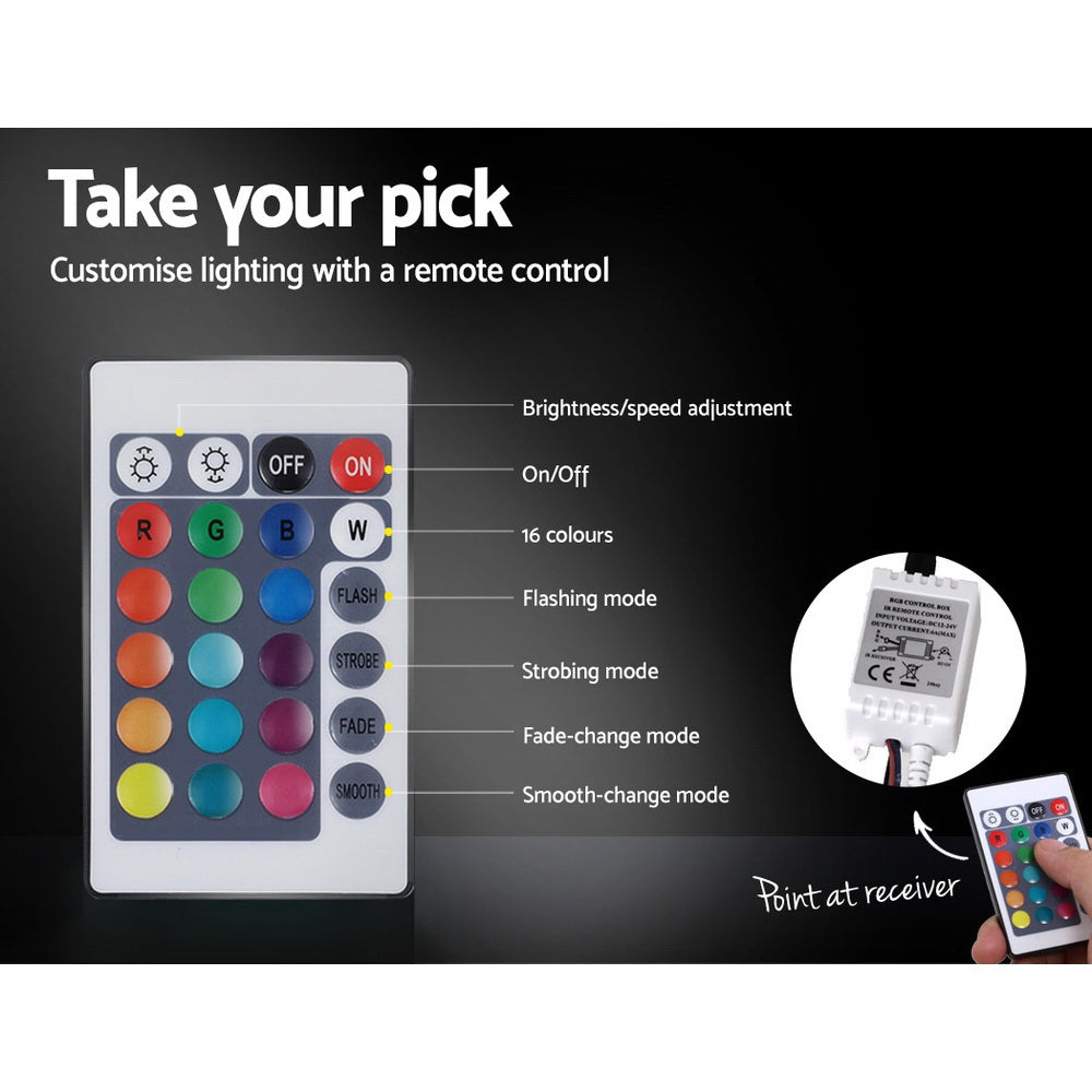 Korra Bed Frame King Single Size LED Gas Lift Black LUMI