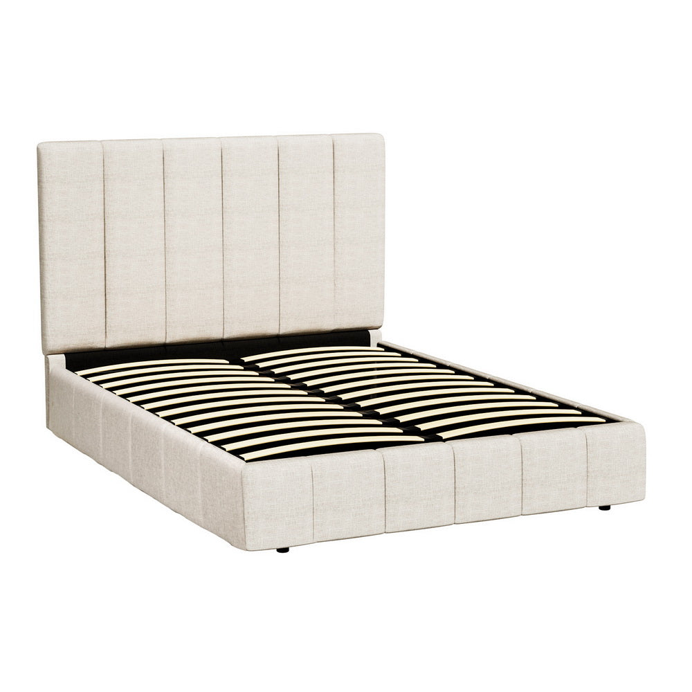 Korra Bed Frame Double Size Beige TETTE