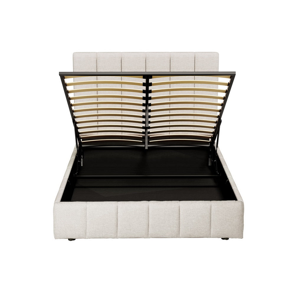 Korra Bed Frame Double Size Beige TETTE
