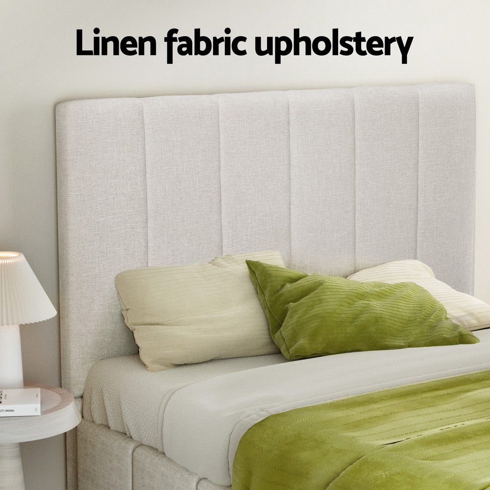 Korra Bed Frame Double Size Beige TETTE