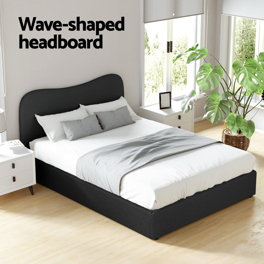 Korra Bed Frame Double Size Boucle DARA