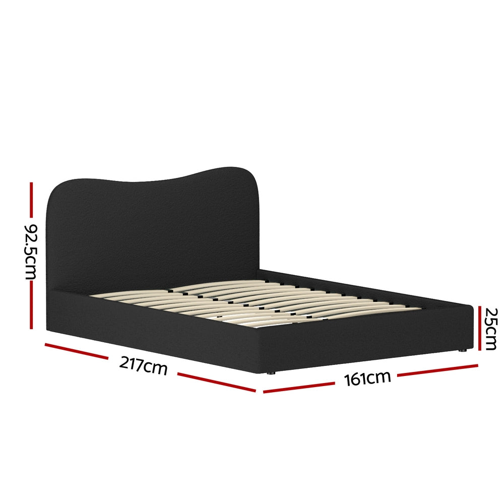 Korra Bed Frame Queen Size Boucle DARA