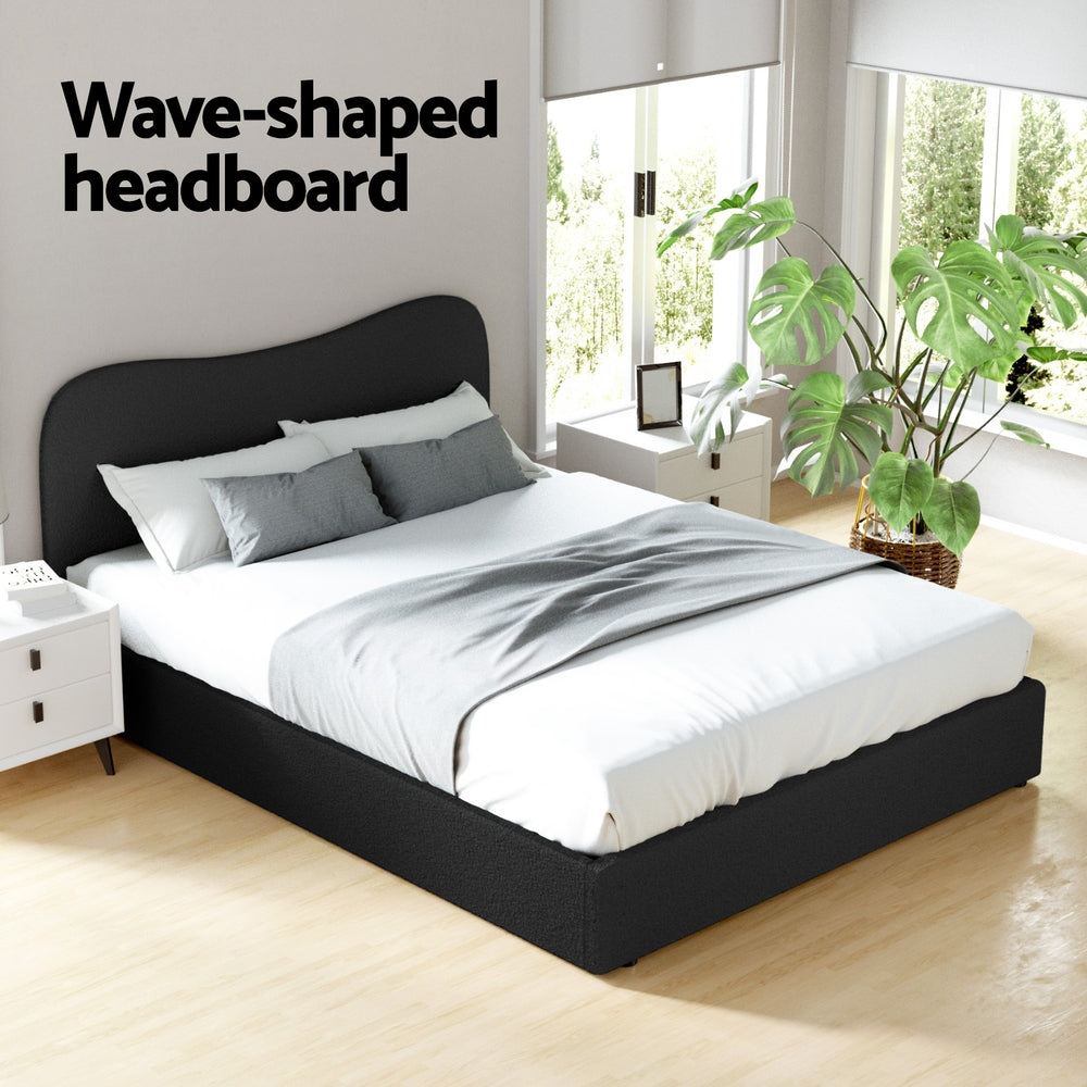 Korra Bed Frame Queen Size Boucle DARA