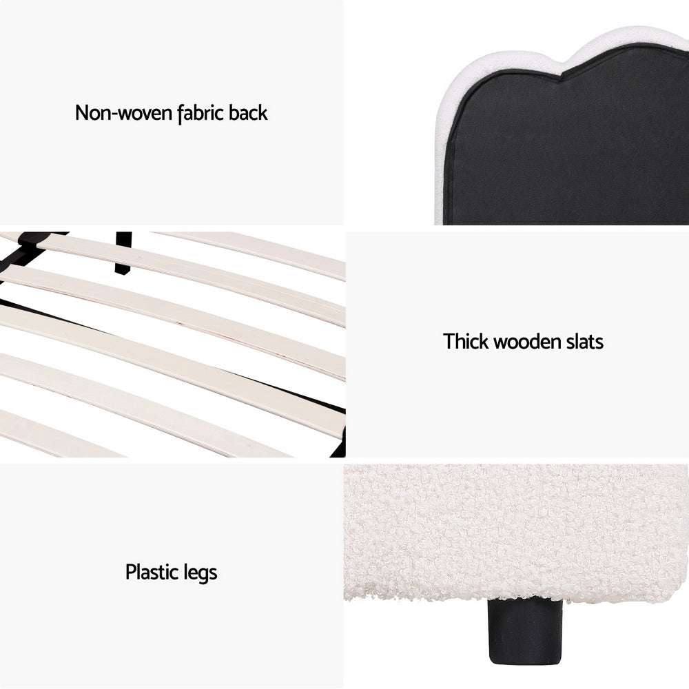 Korra Bed Frame Double Size Boucle FION