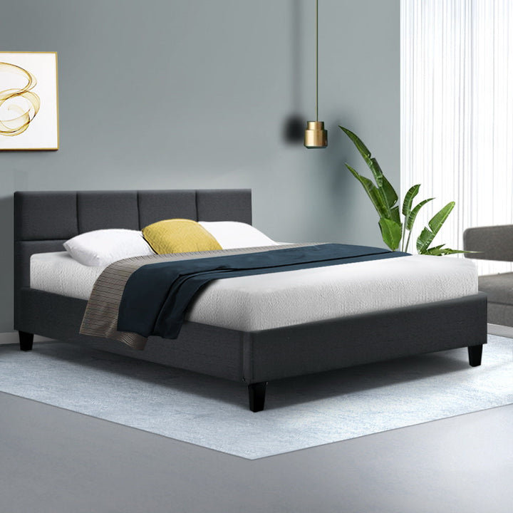Korra Bed Frame Double Size Charcoal TINO