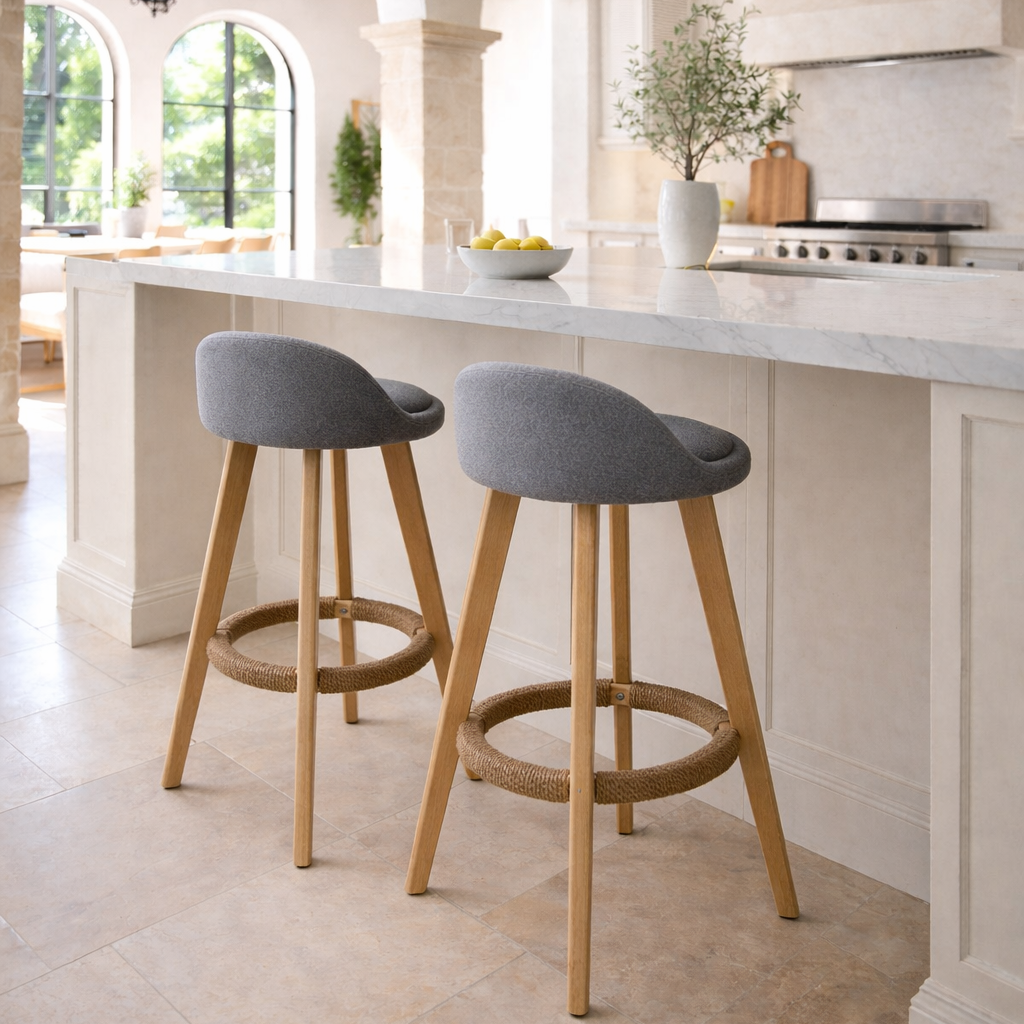 Carla Bar Stools -Grey (set of 2)