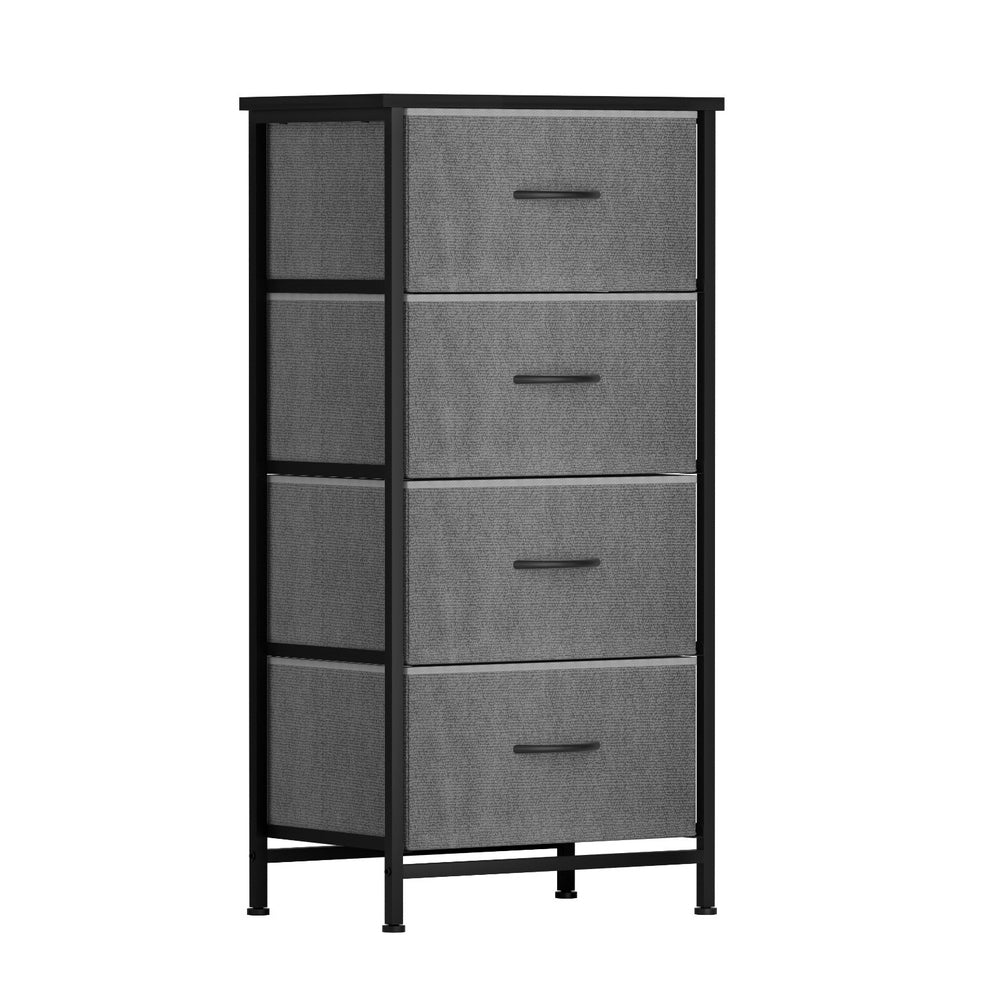 Korra Chest of 4 Drawers Storage Dresser Tallboy Grey