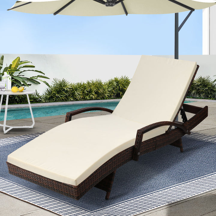 Korra Sun Lounge Wicker - Beige