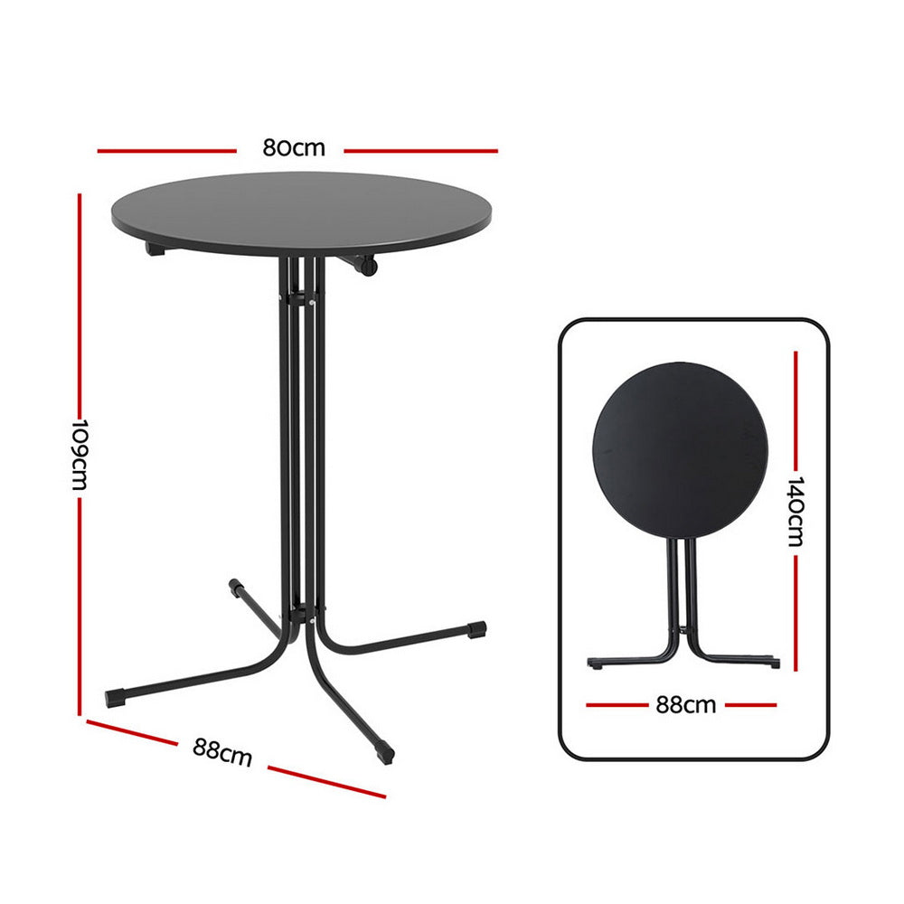 Belden Outdoor Bar Table - Folding - Black