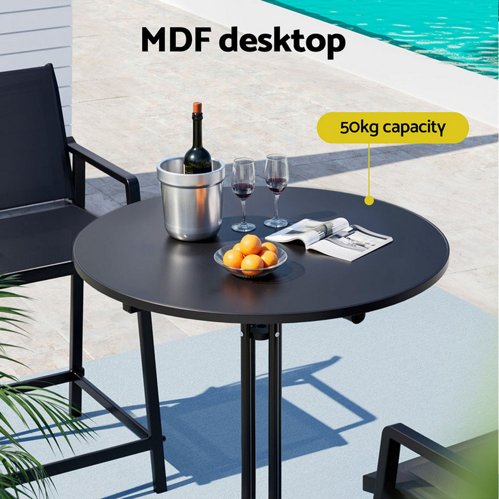 Belden Outdoor Bar Table - Folding - Black