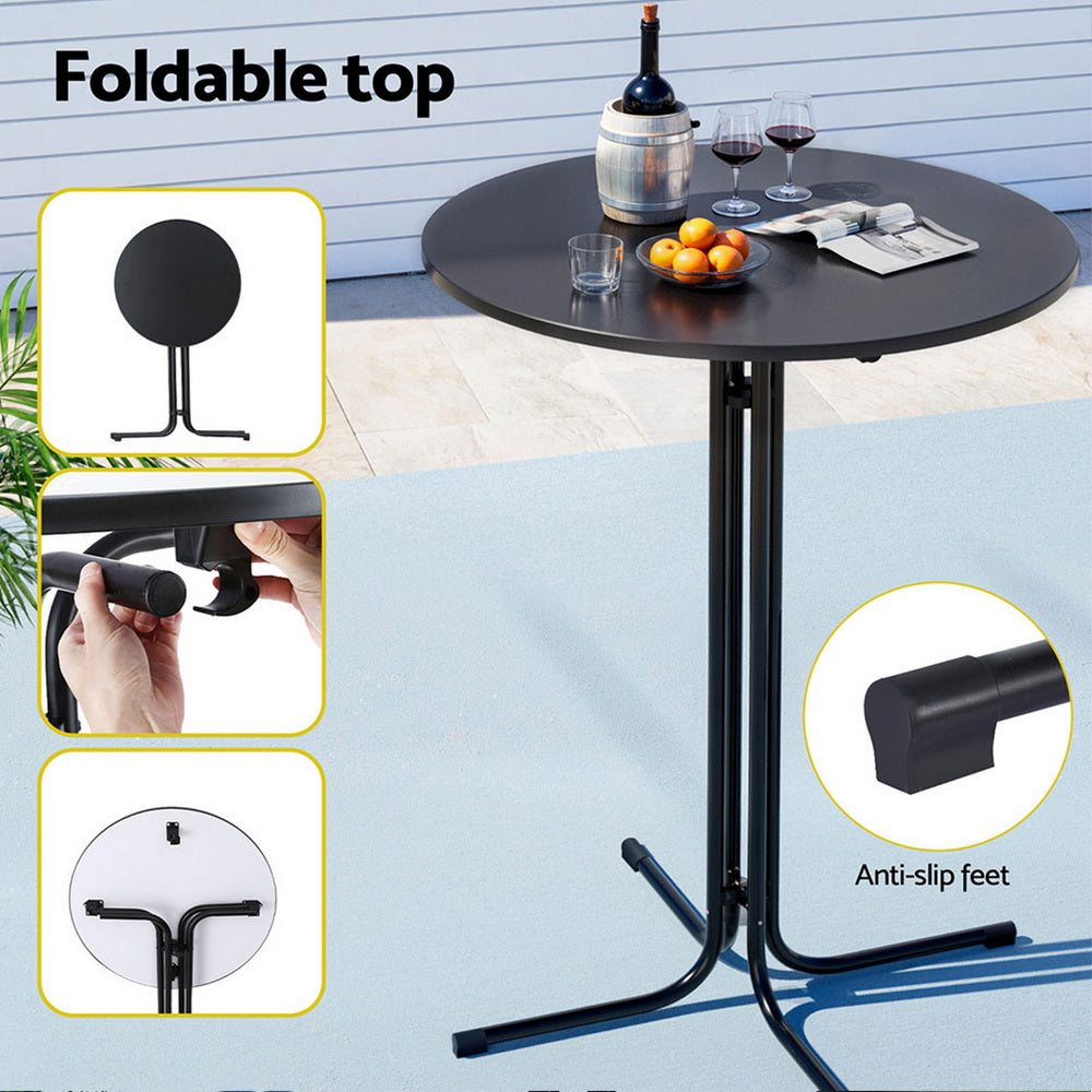 Belden Outdoor Bar Table - Folding - Black