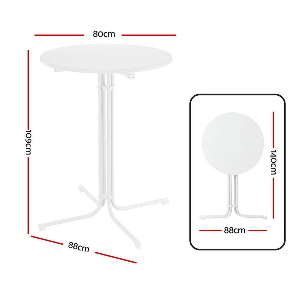 Belden Outdoor Bar Table - Folding - White