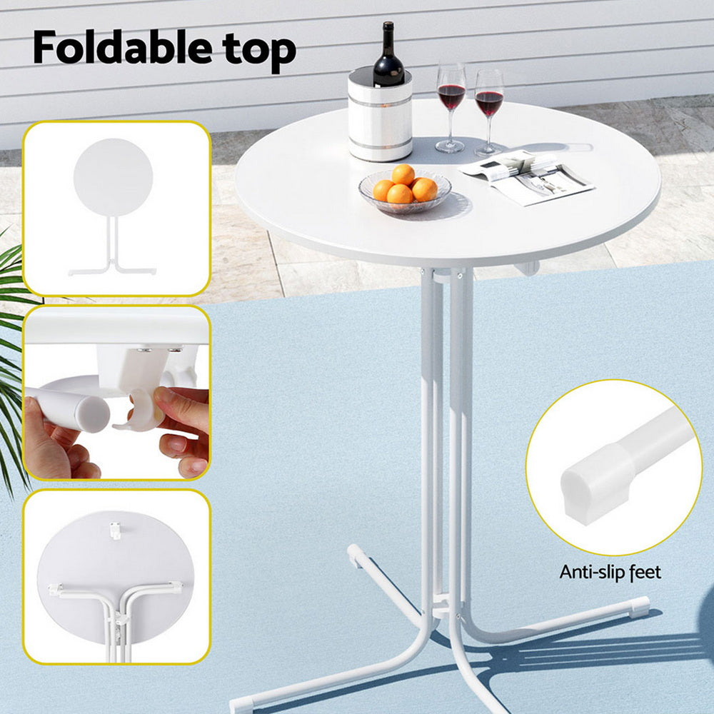 Belden Outdoor Bar Table - Folding - White