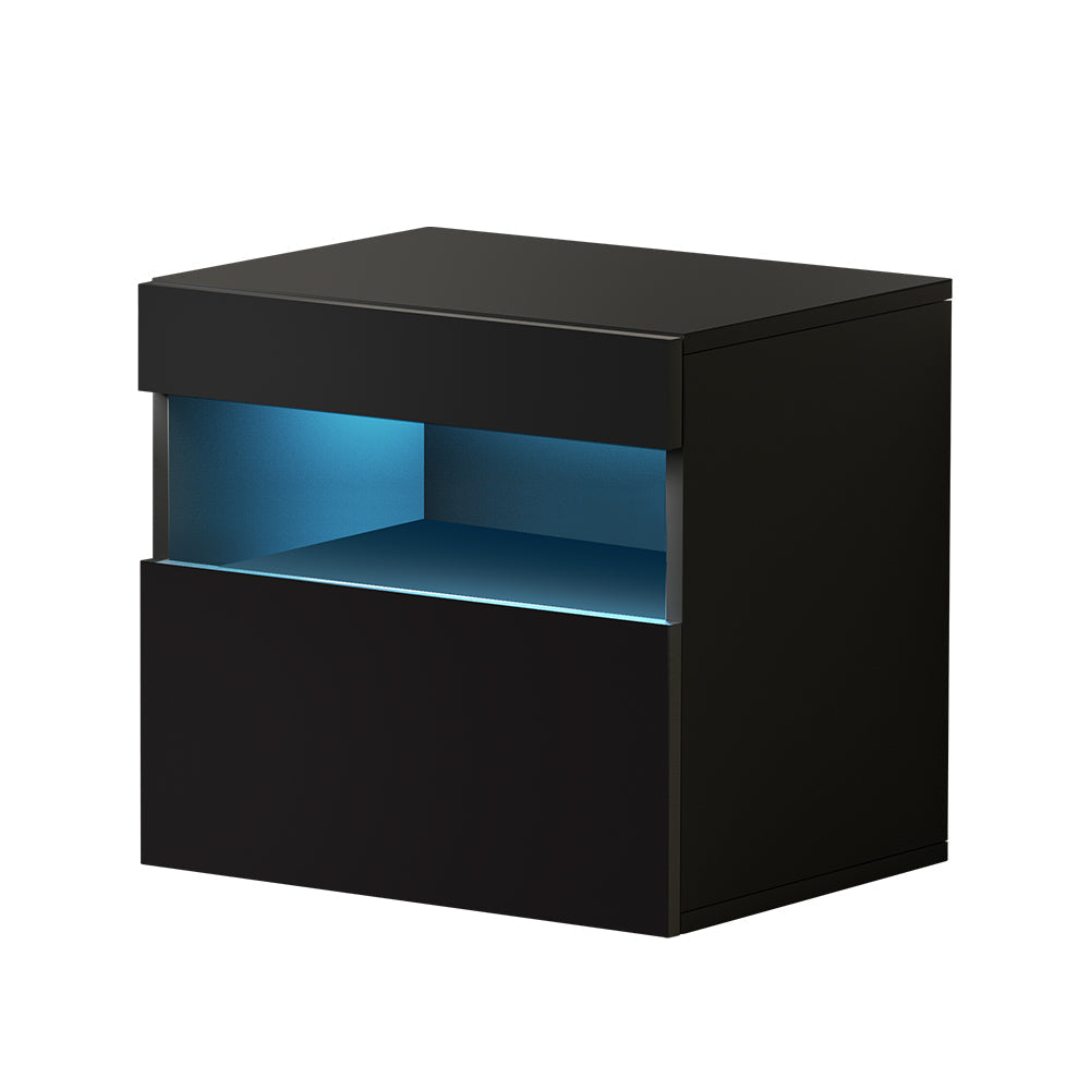 Korra Bedside Table LED - HERES Black