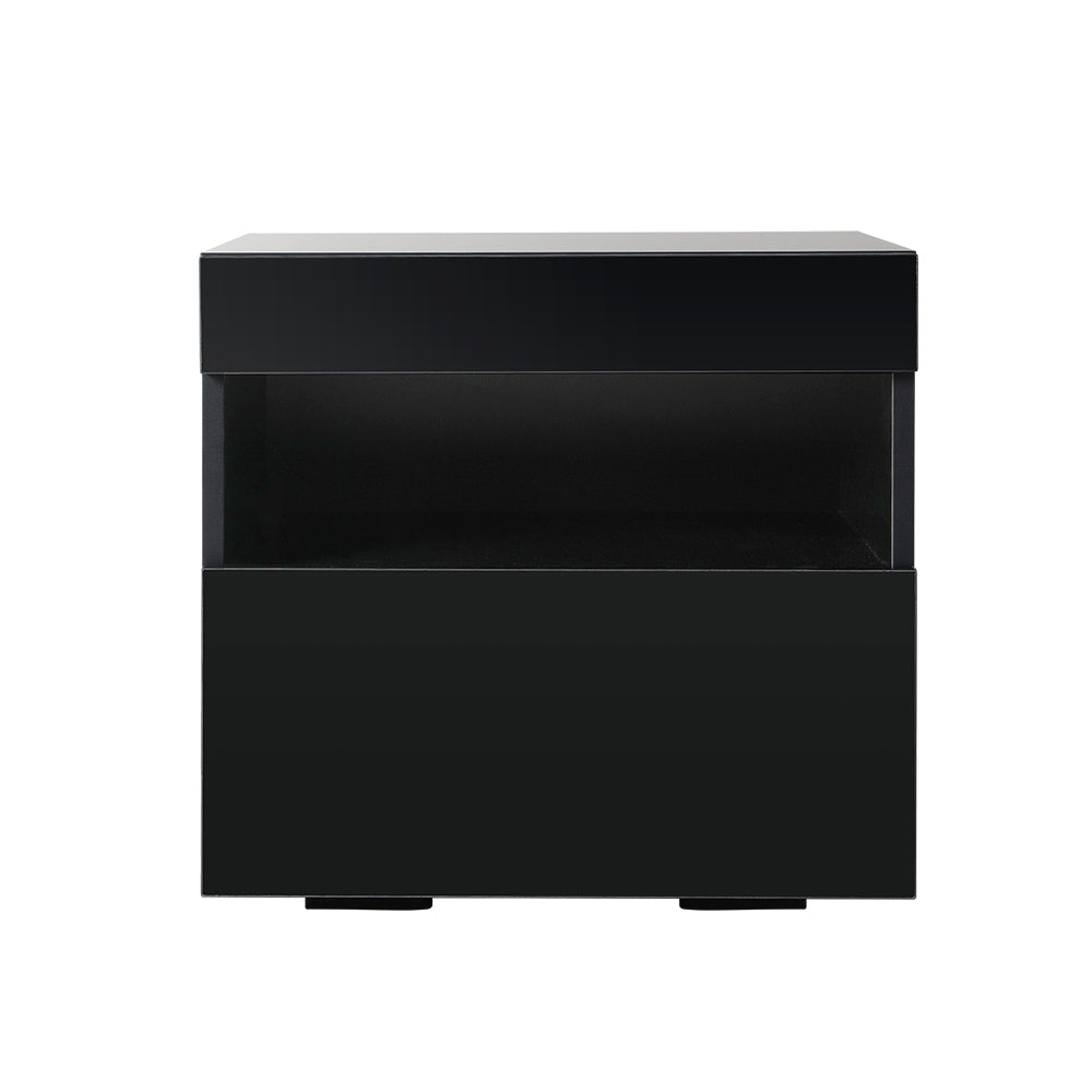 Korra Bedside Table LED - HERES Black