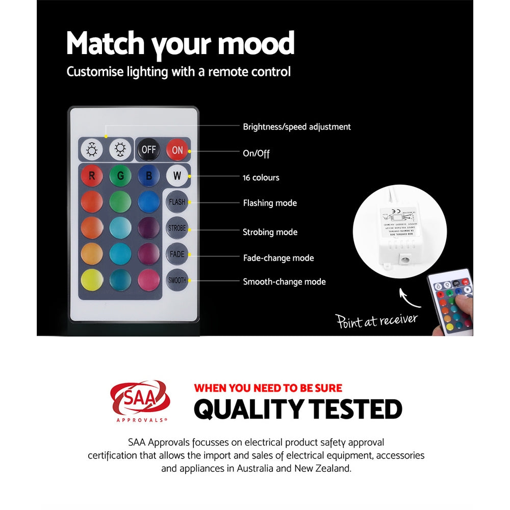 Korra Bedside Table LED - HERES Black