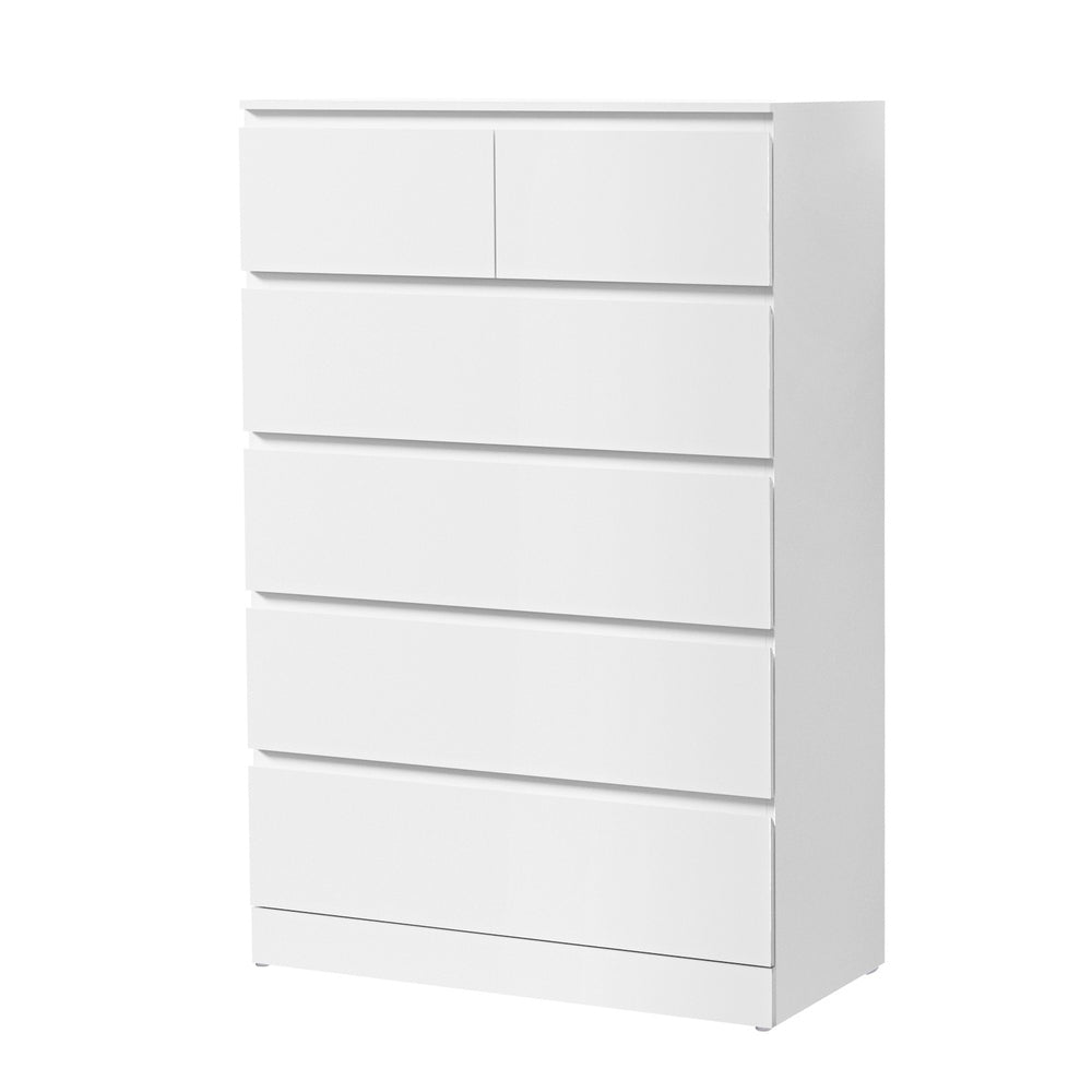 Korra 6 Chest of Drawers - PEPE White