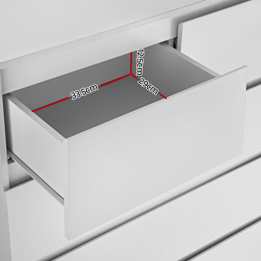 Korra 6 Chest of Drawers - PEPE White