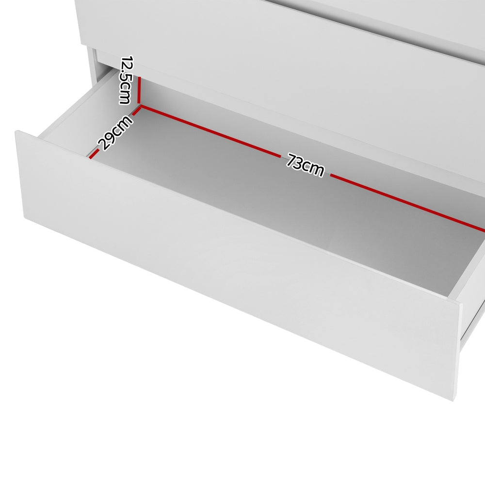 Korra 6 Chest of Drawers - PEPE White