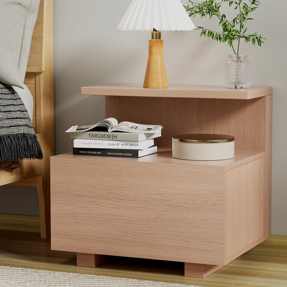 Korra Bedside Table 1 Drawer - Pine