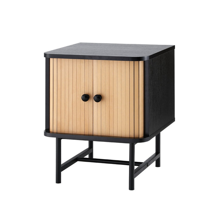 Korra Bedside Table with Sliding Doors BORIS