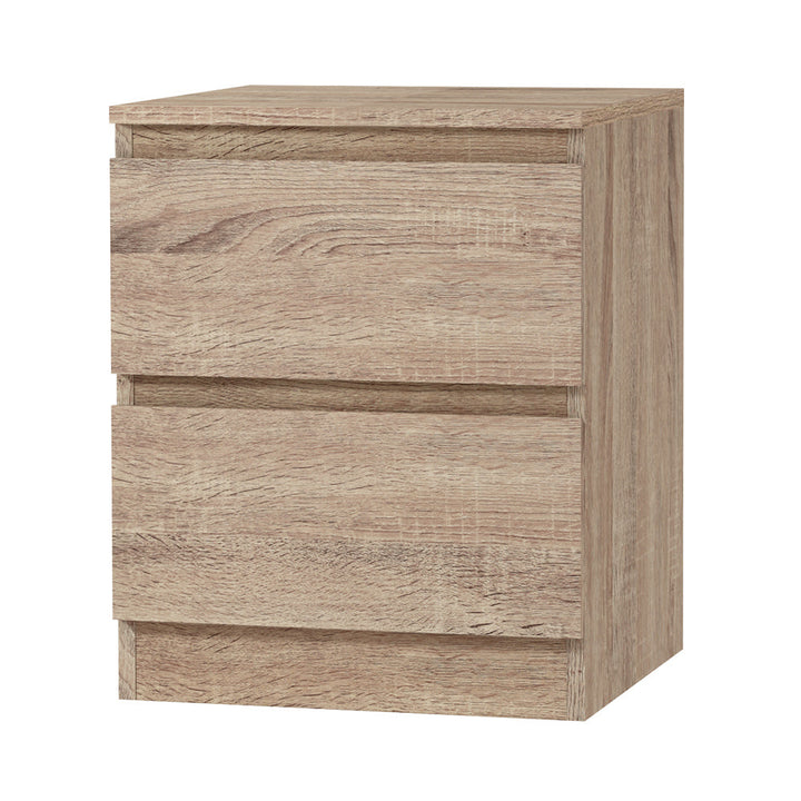 Korra Bedside Table 2 Drawers - PEPE Oak