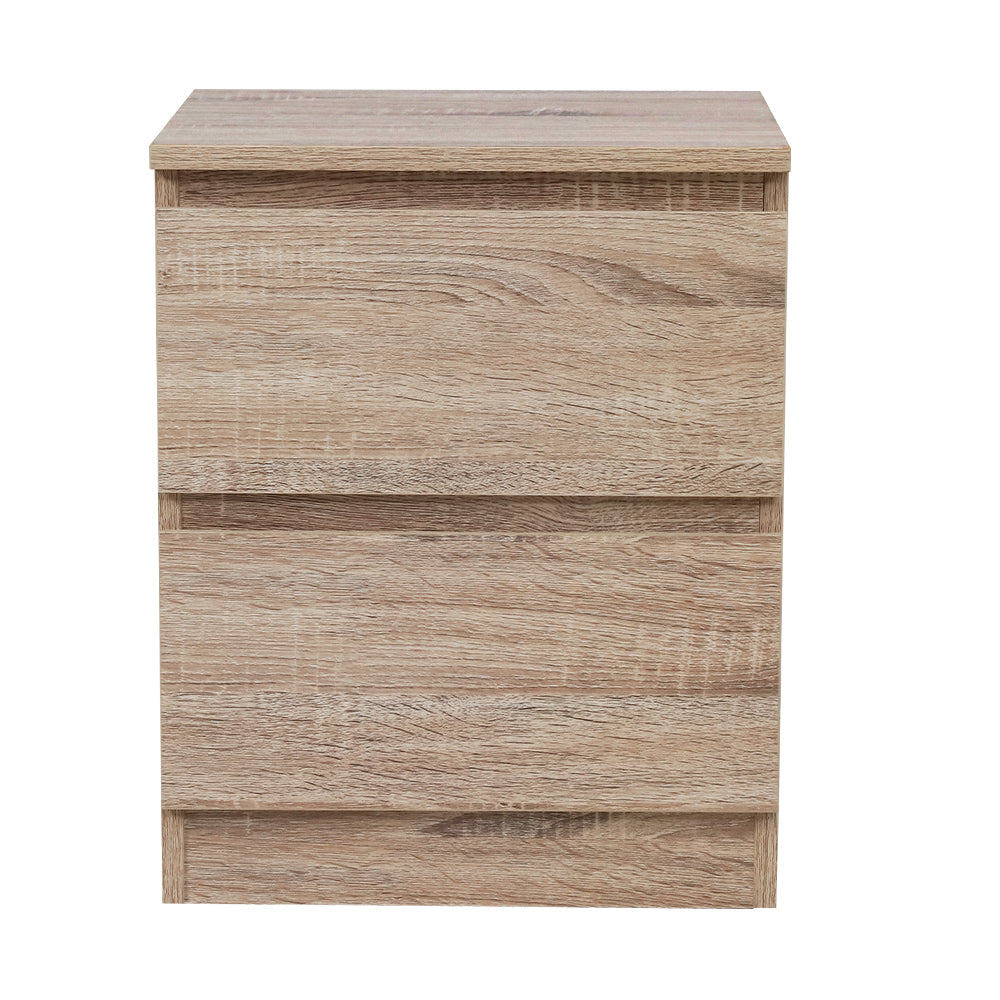 Korra Bedside Table 2 Drawers - PEPE Oak