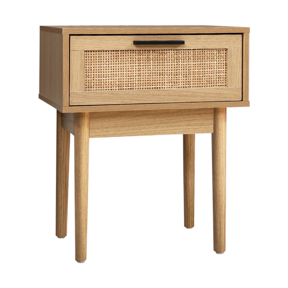 Korra Bedside Tables Side Table Rattan Drawers Nightstand