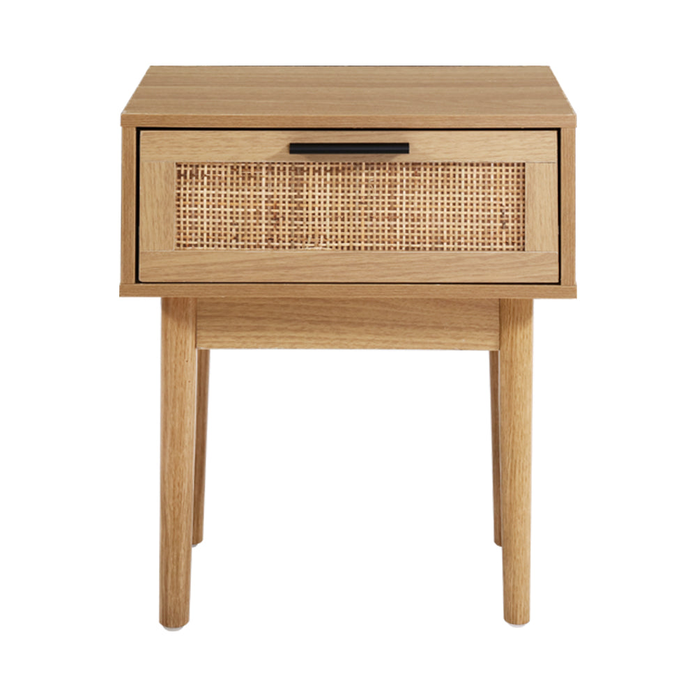 Korra Bedside Tables Side Table Rattan Drawers Nightstand