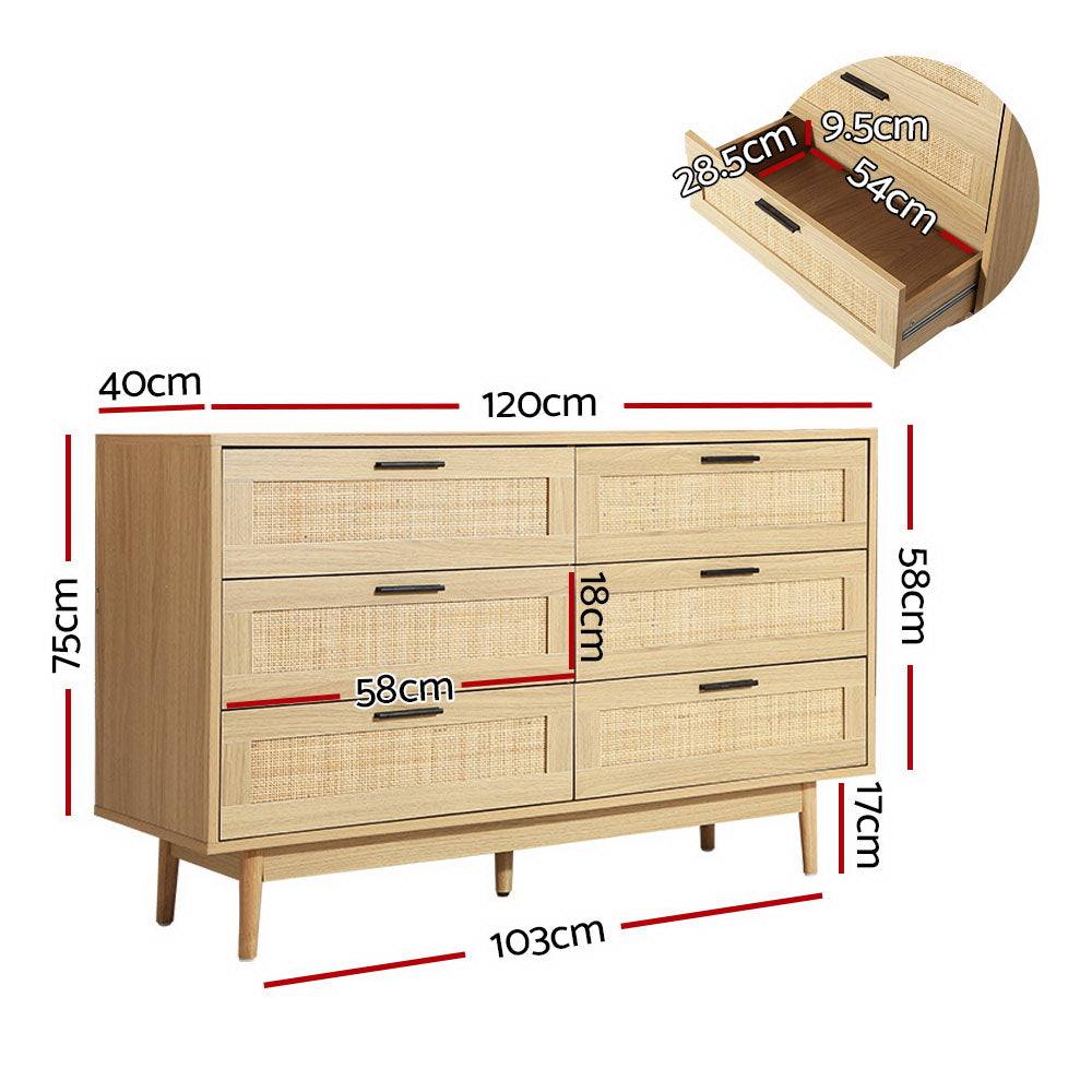 Korra 6 Chest of Drawers - BRIONY Oak
