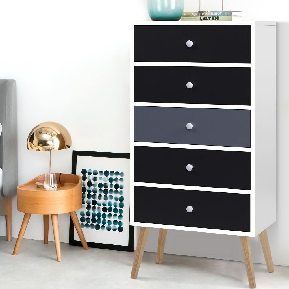 Korra 5 Chest of Drawers - BONDS White