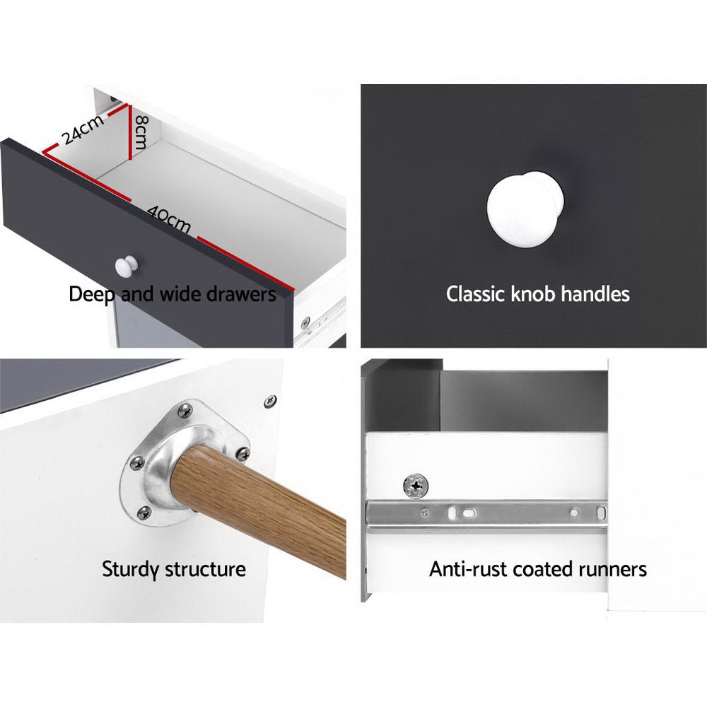 Korra 5 Chest of Drawers - BONDS White