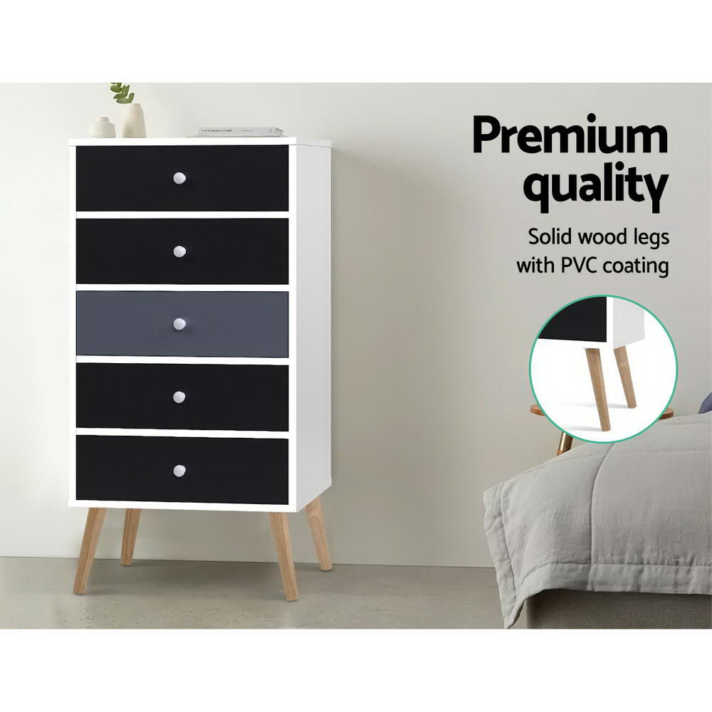 Korra 5 Chest of Drawers - BONDS White