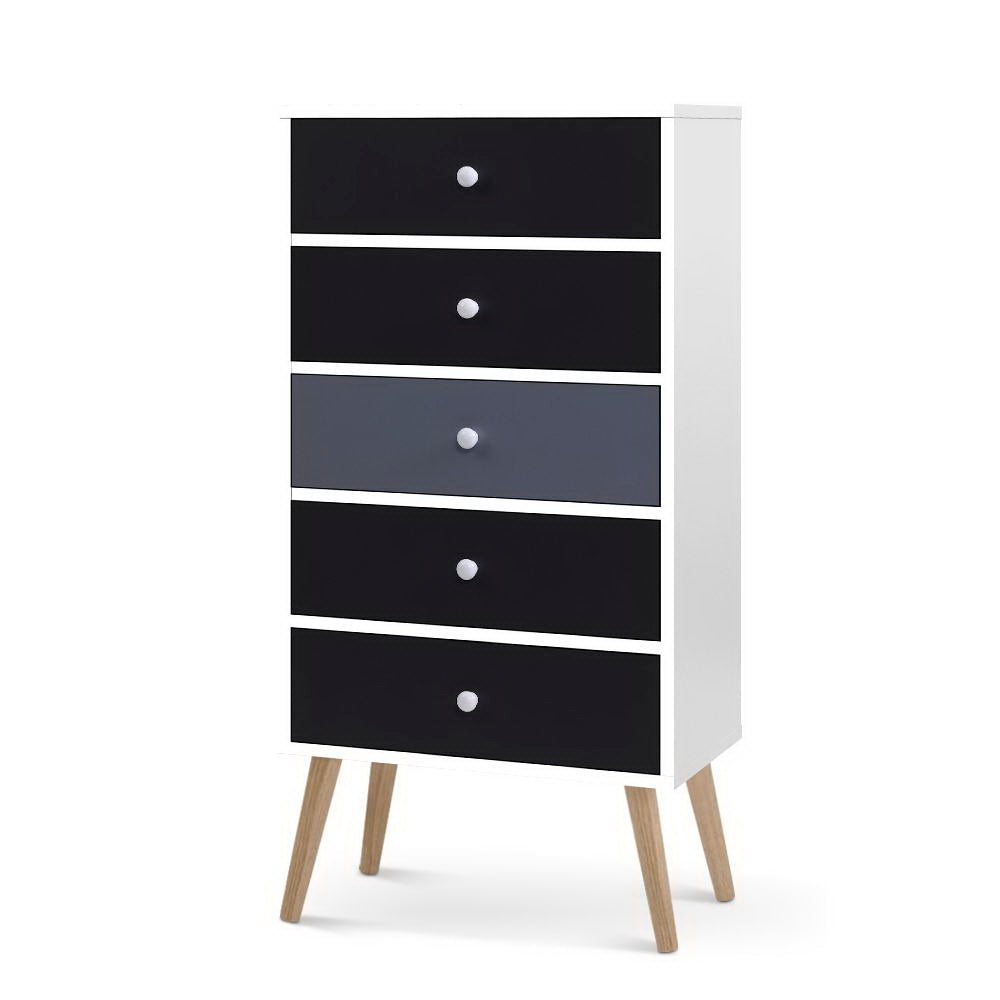 Korra 5 Chest of Drawers - BONDS White