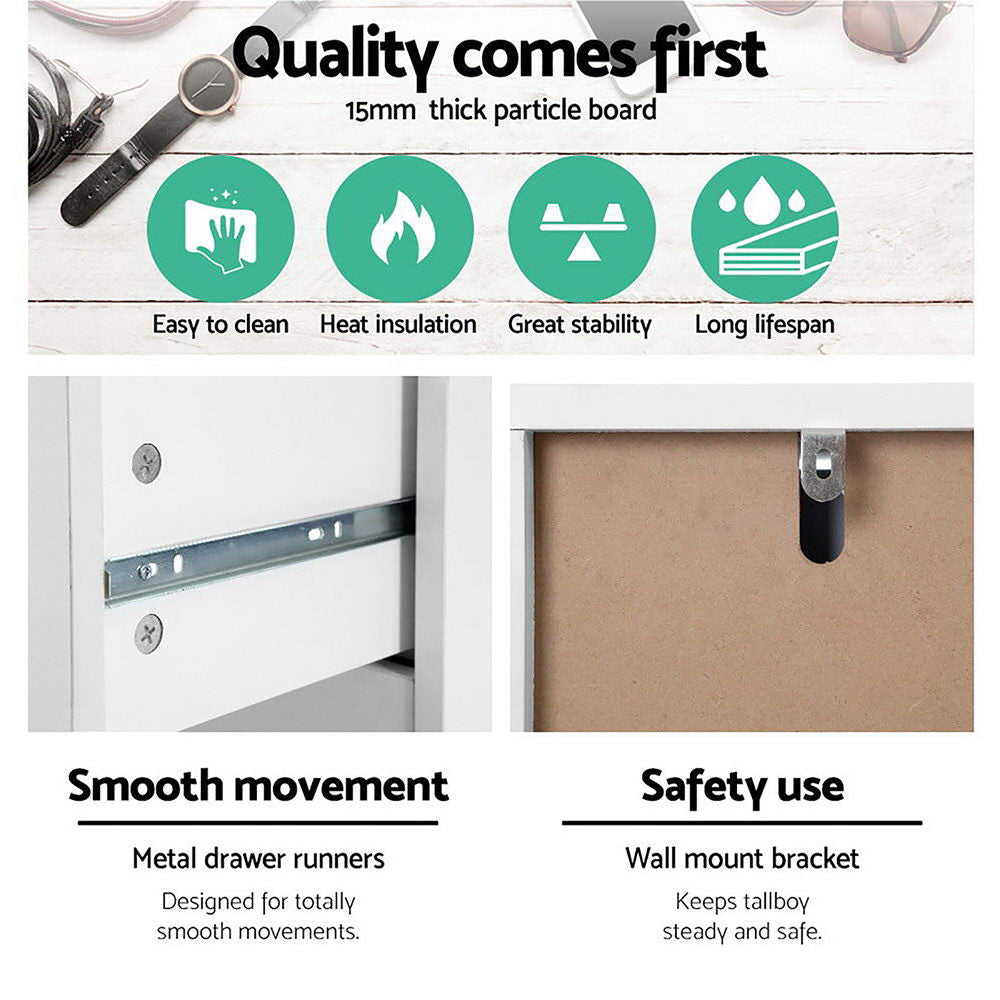 Korra 6 Chest of Drawers - MYLA White